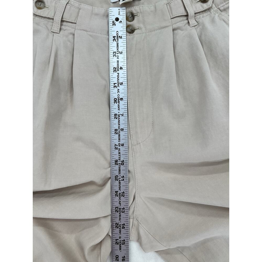 Madewell Pleated Wide Leg Size 8 Beige Lyocell Linen Blend High Rise Trouser - Picture 8 of 8